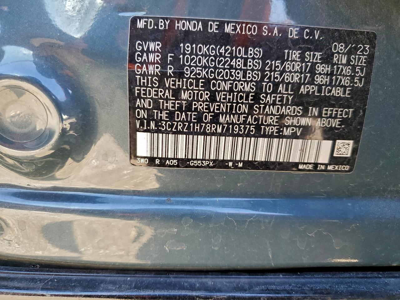 2024 HONDA HR-V EXL photo 37
