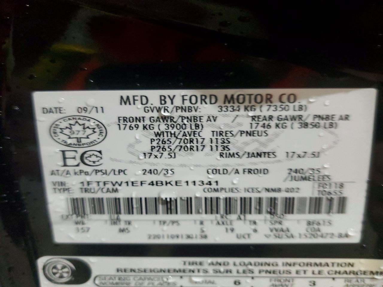 2011 FORD F150 SUPERCREW photo 23