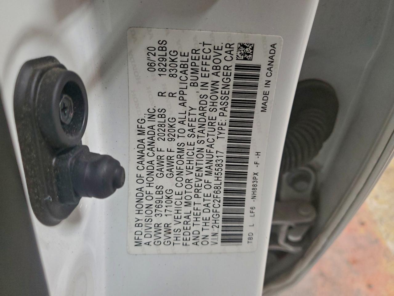 2020 HONDA CIVIC LX photo 12
