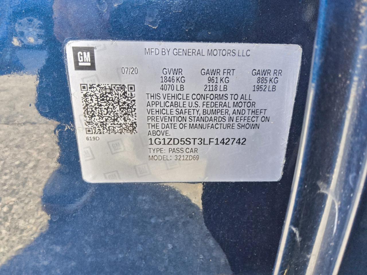 2020 CHEVROLET MALIBU LT photo 34