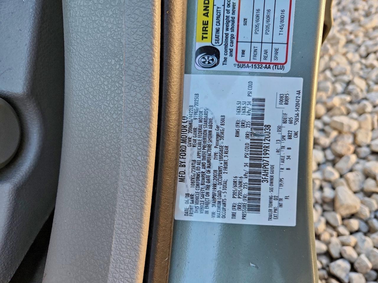 2009 FORD FUSION SE photo 23