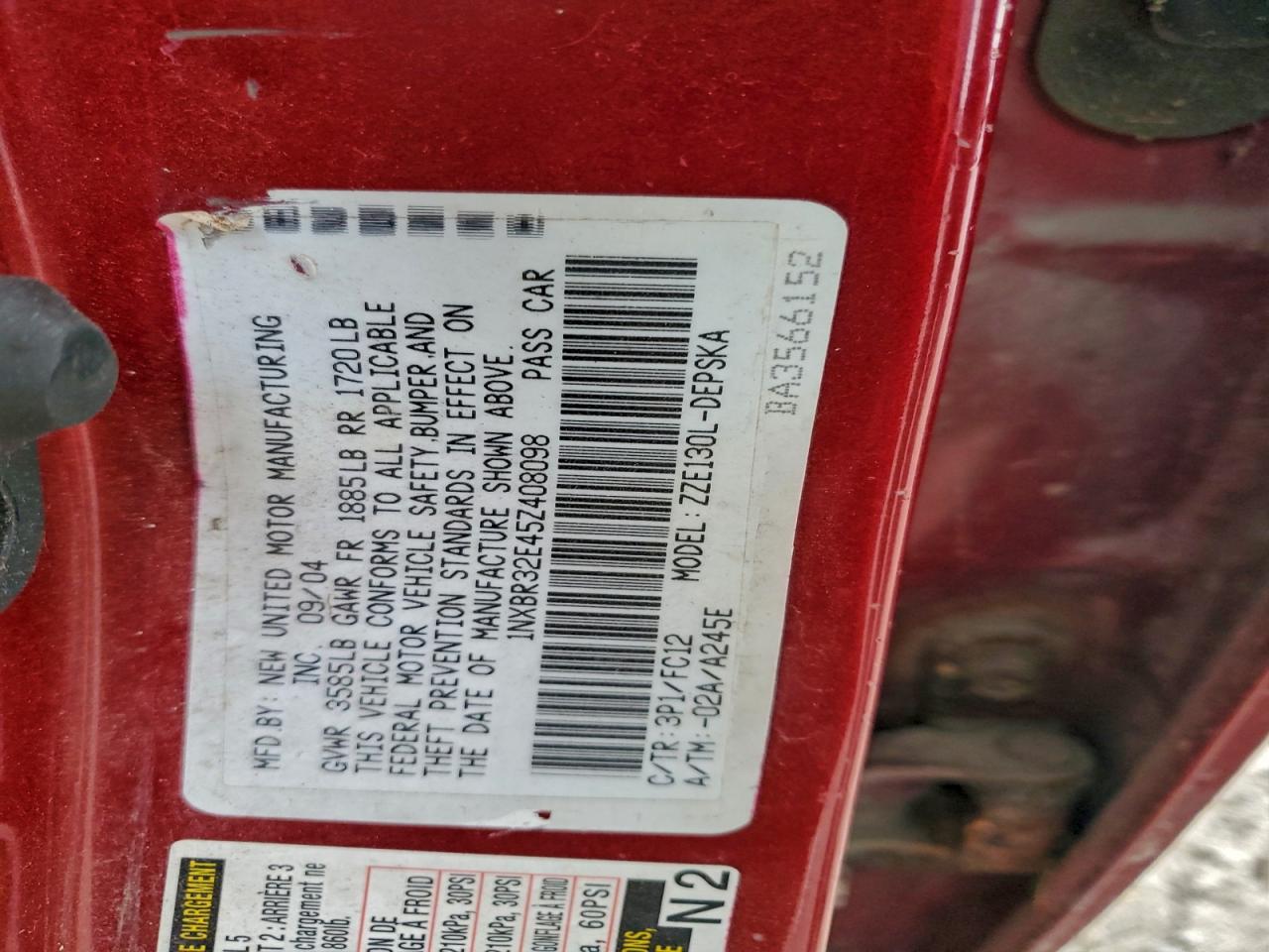 2005 TOYOTA COROLLA CE photo 34