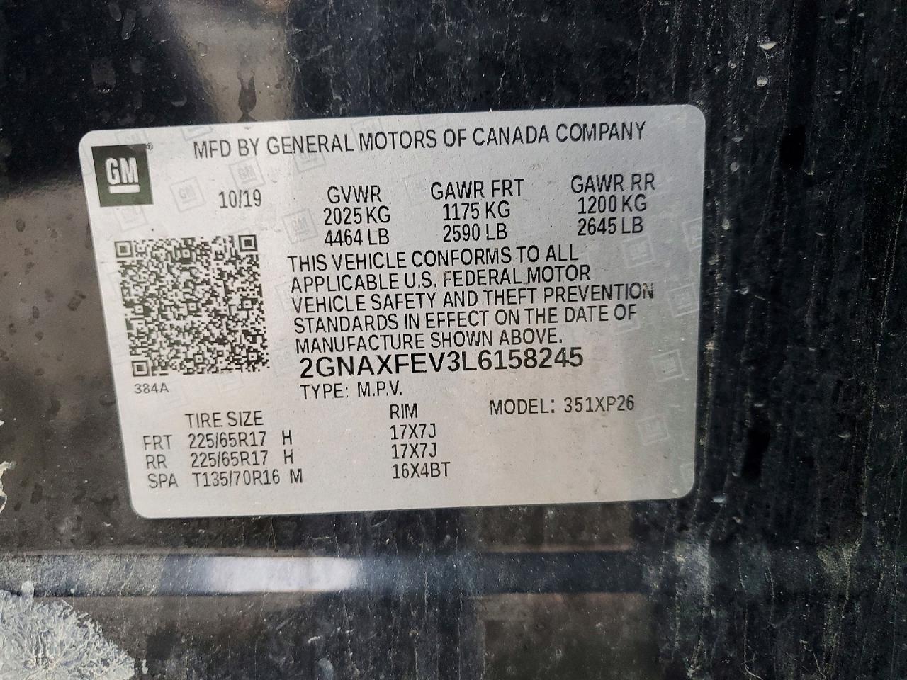 2020 CHEVROLET EQUINOX photo 23