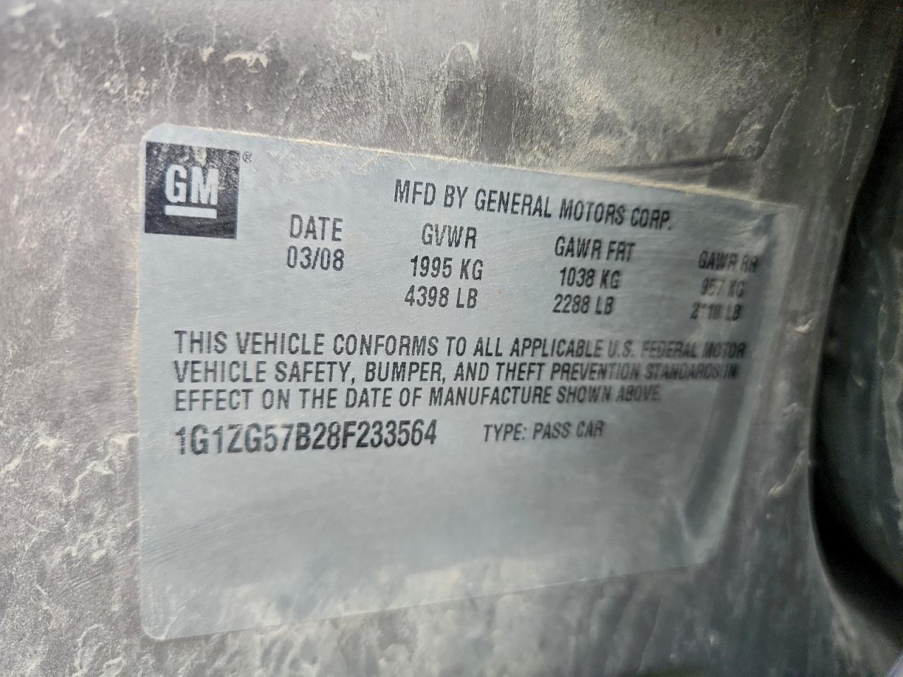 2008 CHEVROLET MALIBU LS photo 12