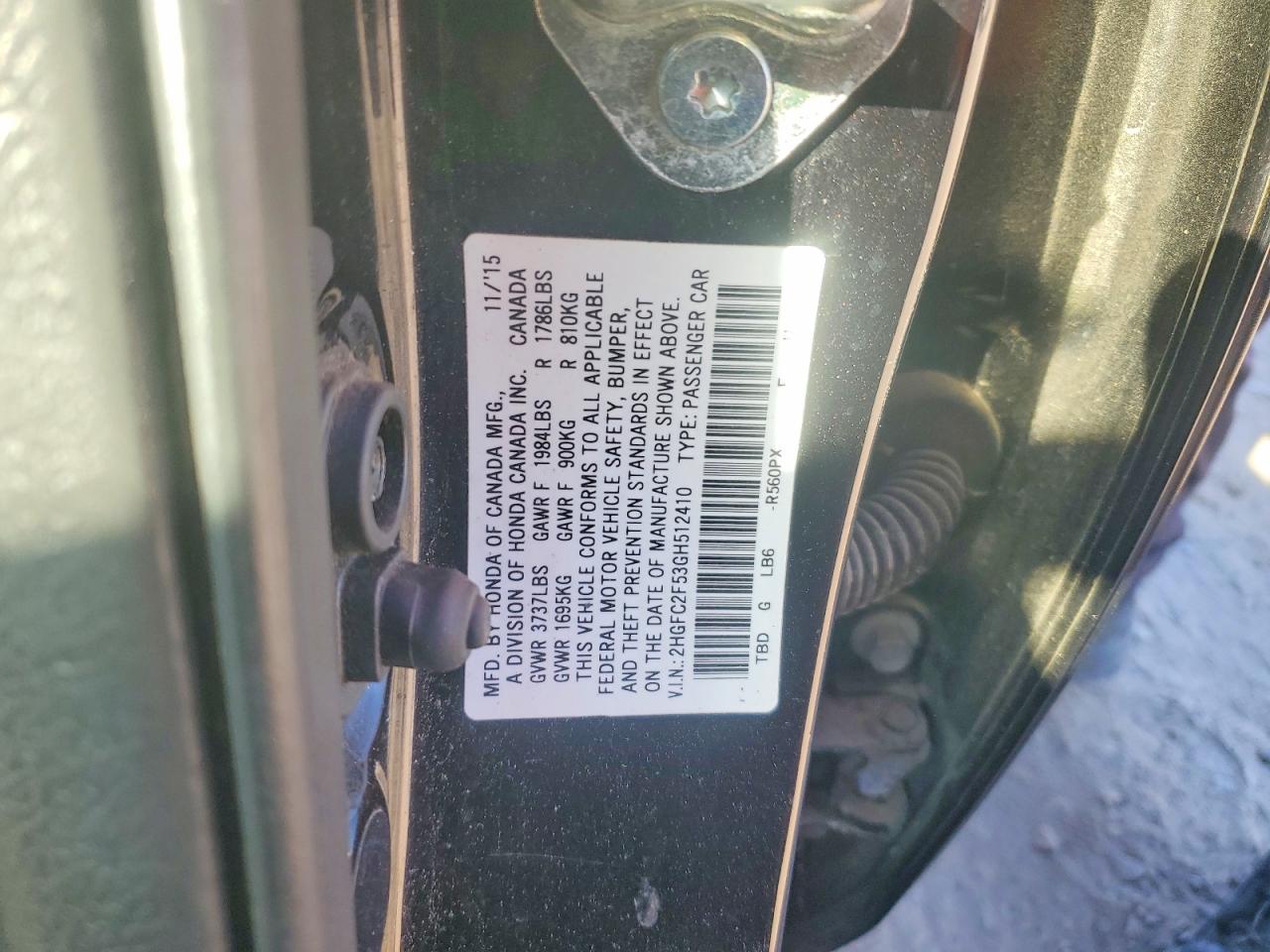 2016 HONDA CIVIC LX photo 23