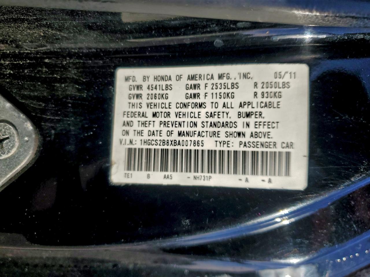 2011 HONDA ACCORD EXL photo 34