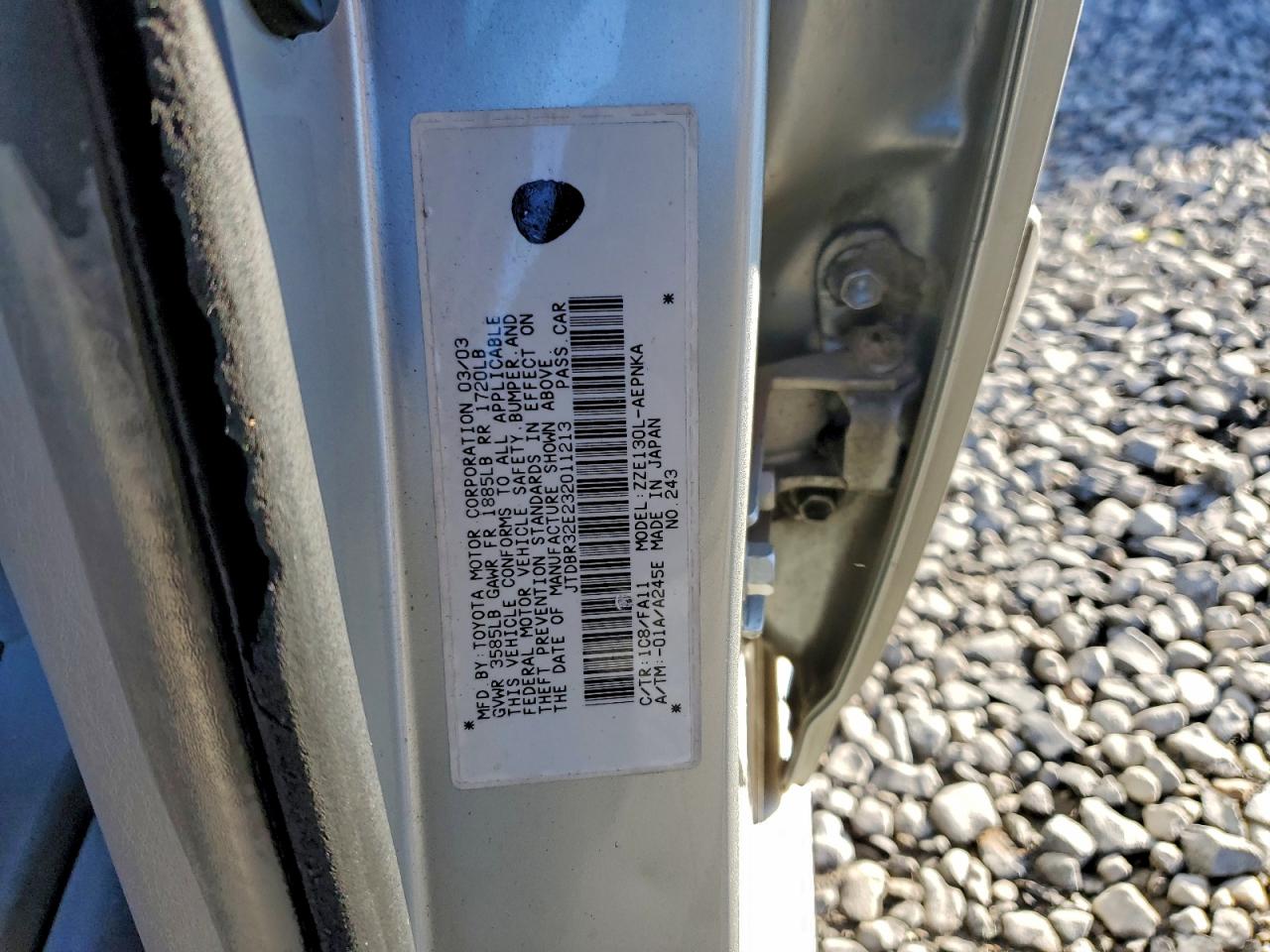 2003 TOYOTA COROLLA CE photo 12