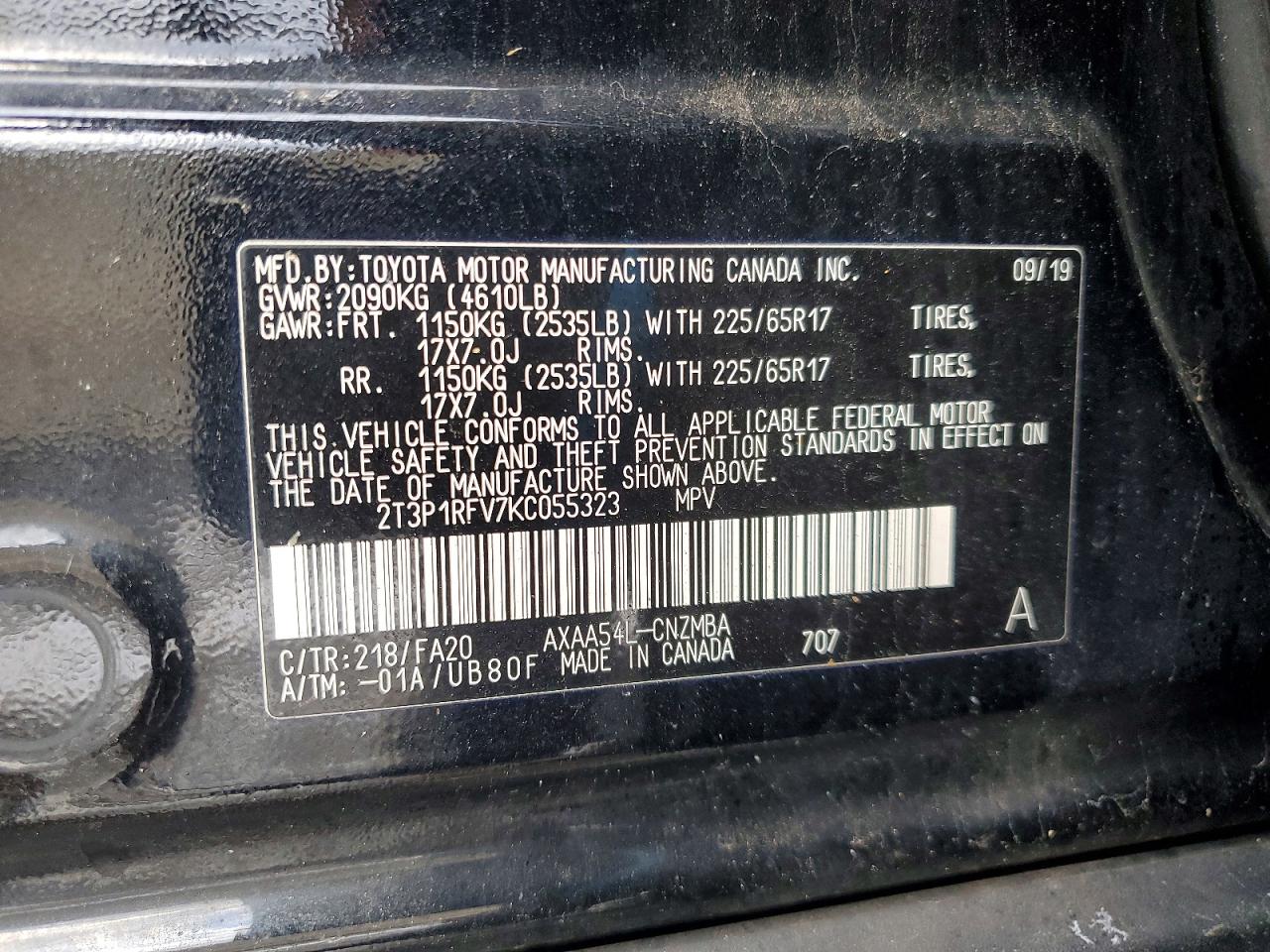 2019 TOYOTA RAV4 XLE photo 25