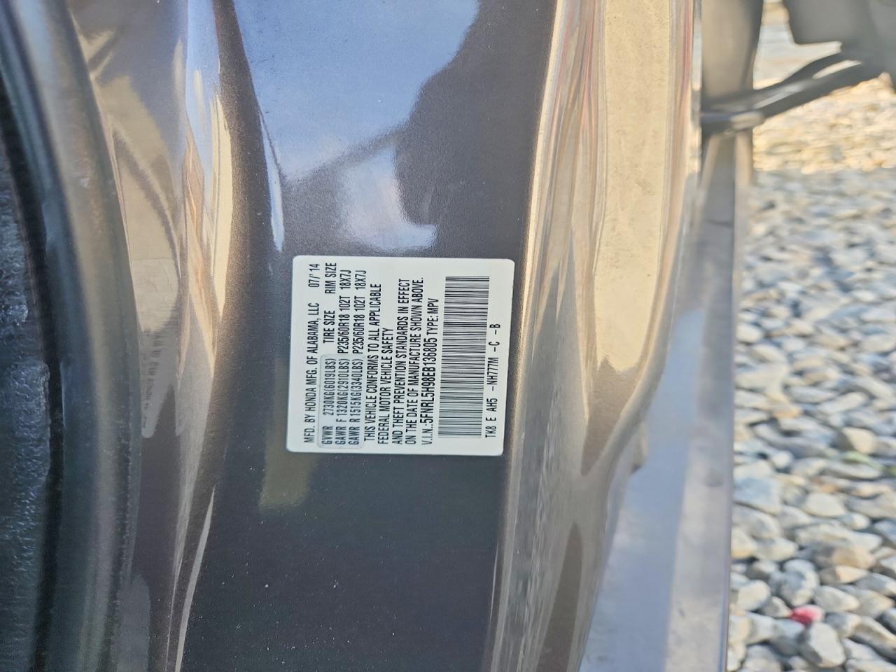 2014 HONDA ODYSSEY TOURING photo 25