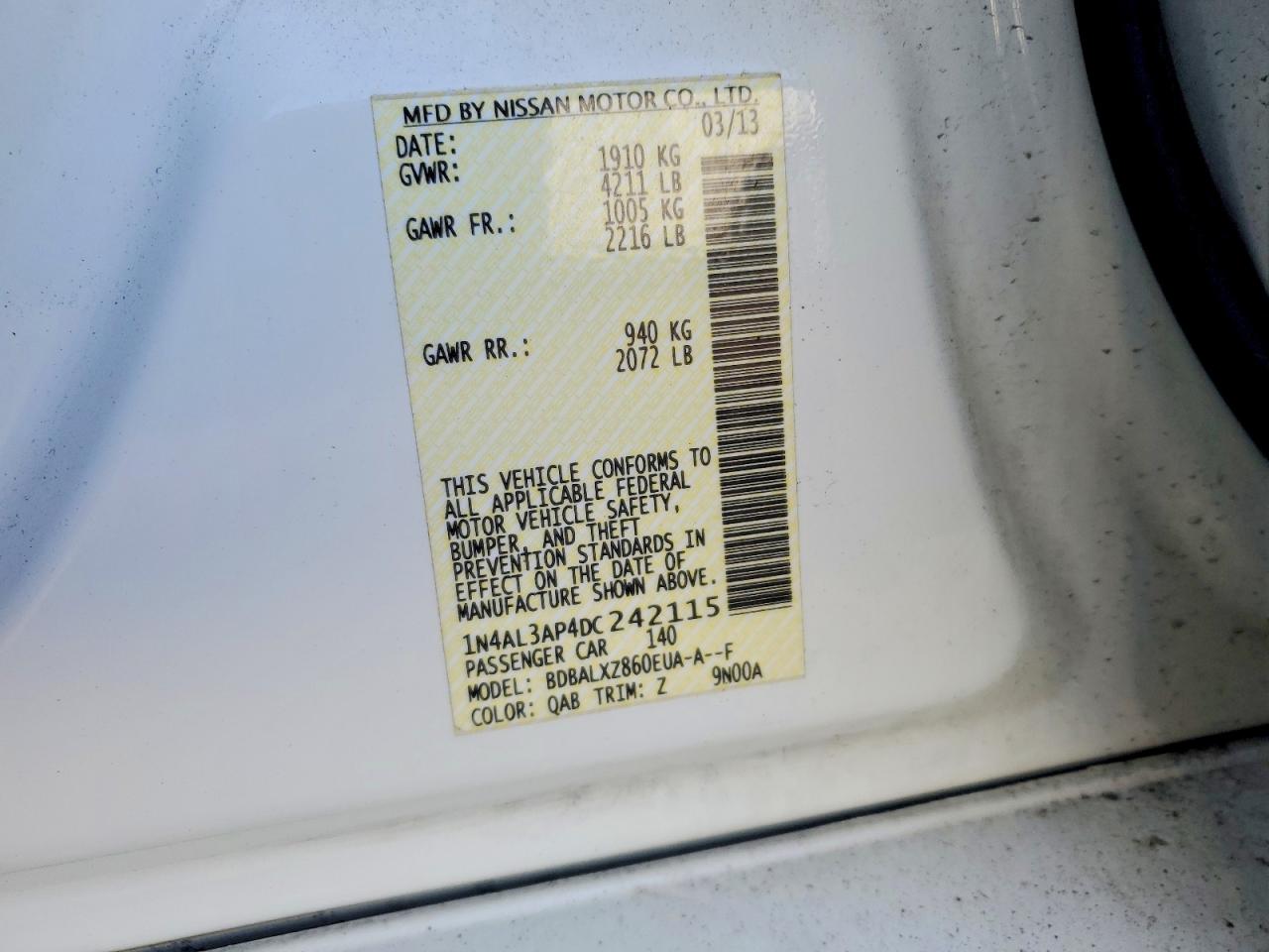 2013 NISSAN ALTIMA 2.5 photo 23