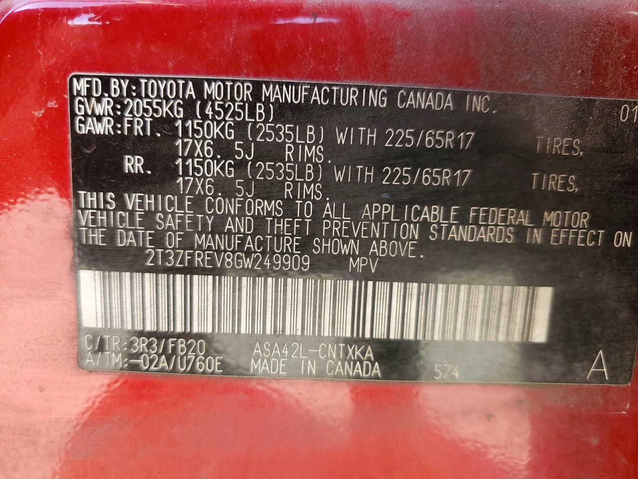 2016 TOYOTA RAV4 LE photo 23