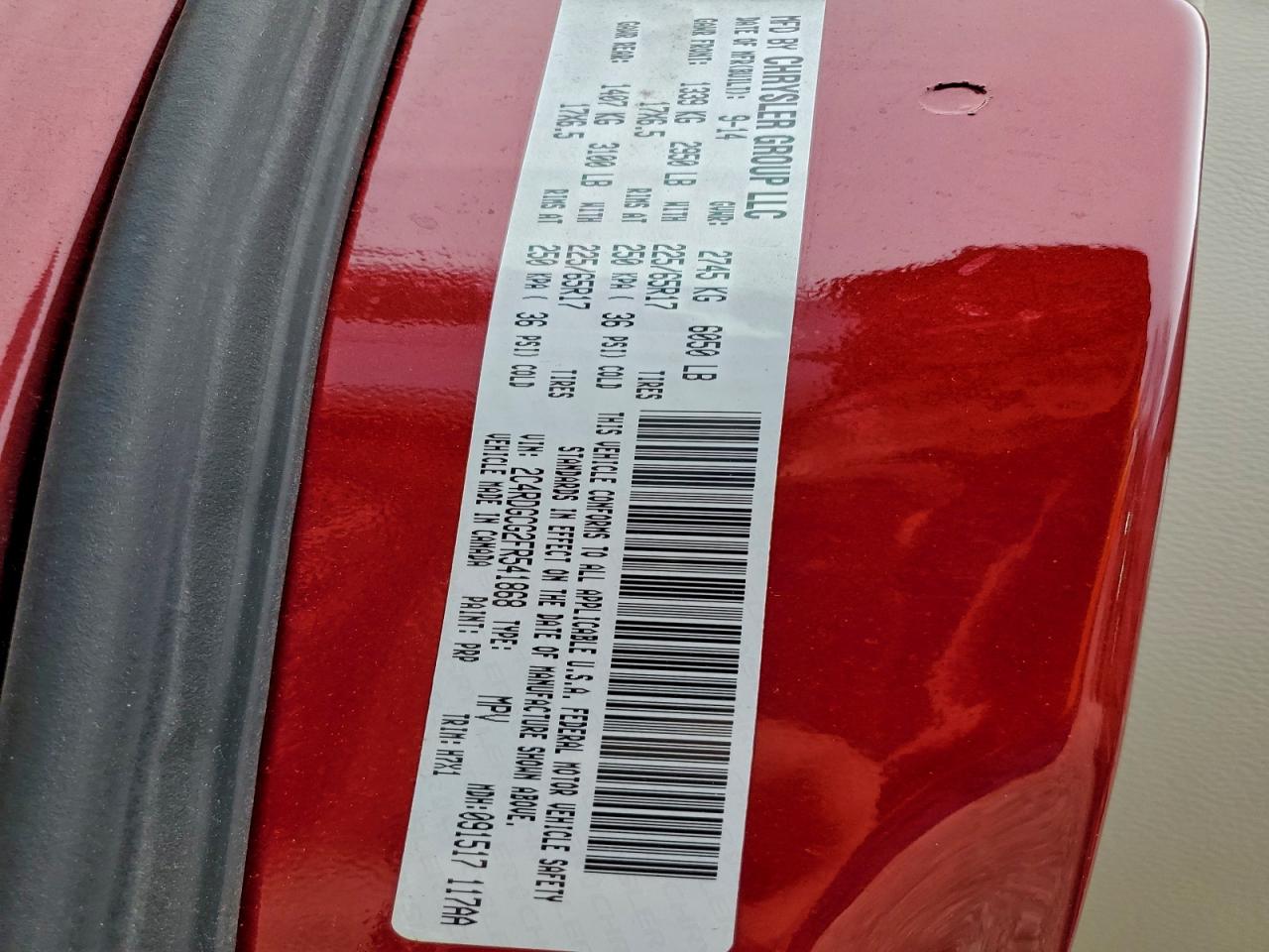 2015 DODGE GRAND CARAVAN SXT photo 13