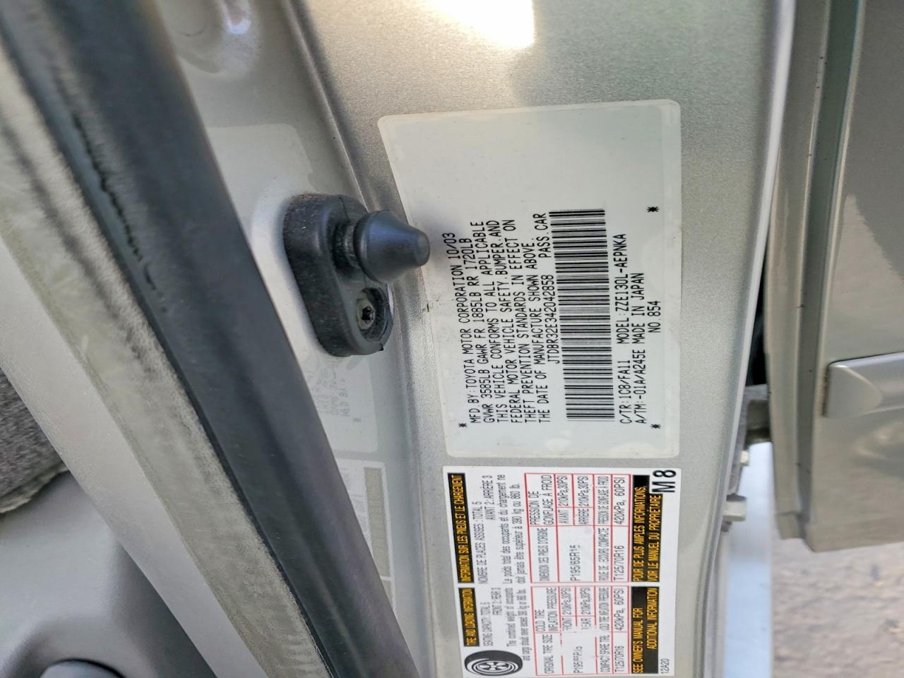 2004 TOYOTA COROLLA CE photo 23