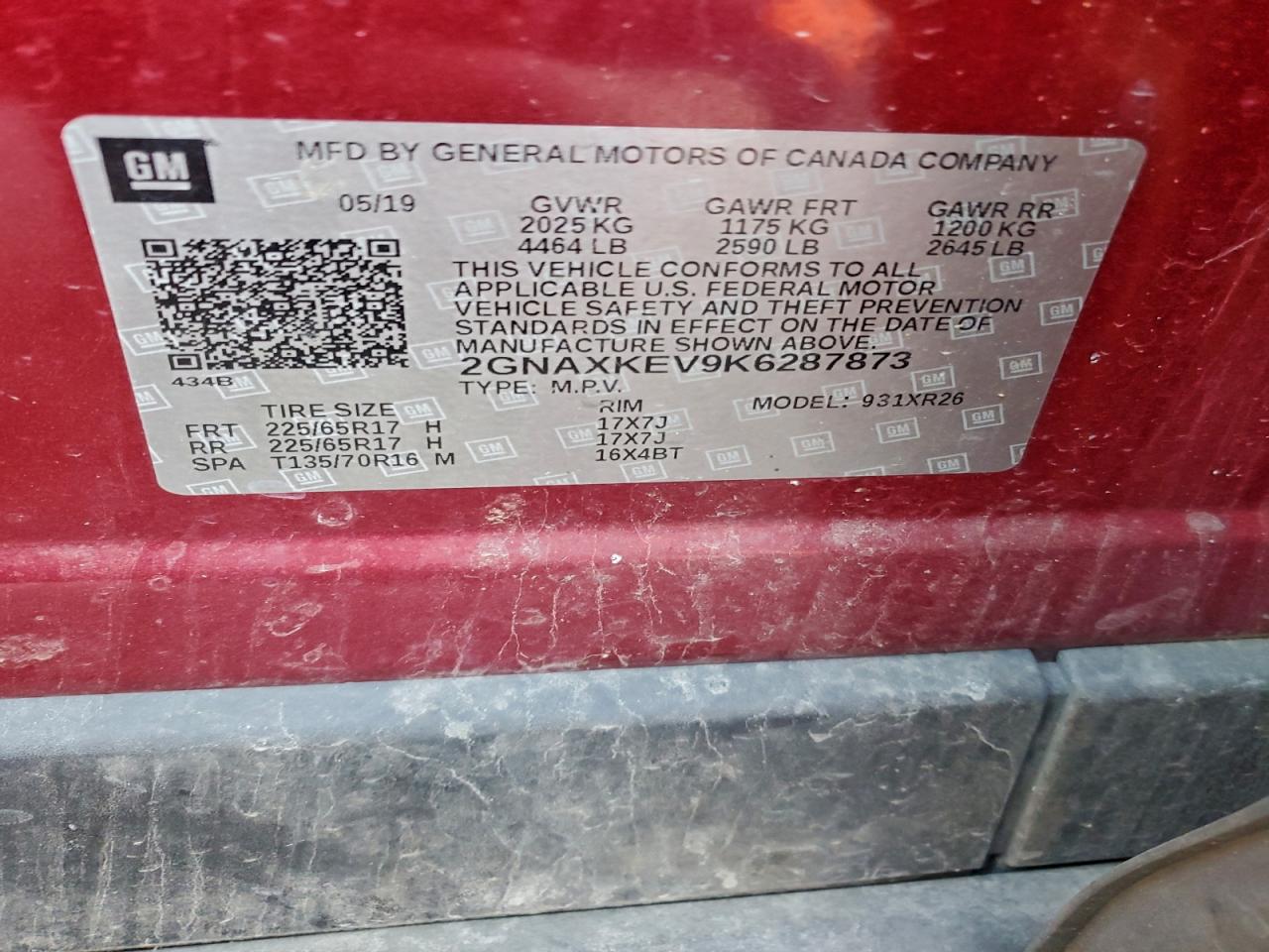 2019 CHEVROLET EQUINOX LT photo 13