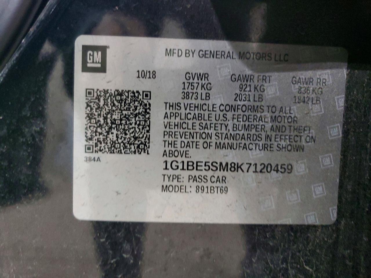 2019 CHEVROLET CRUZE LT photo 12