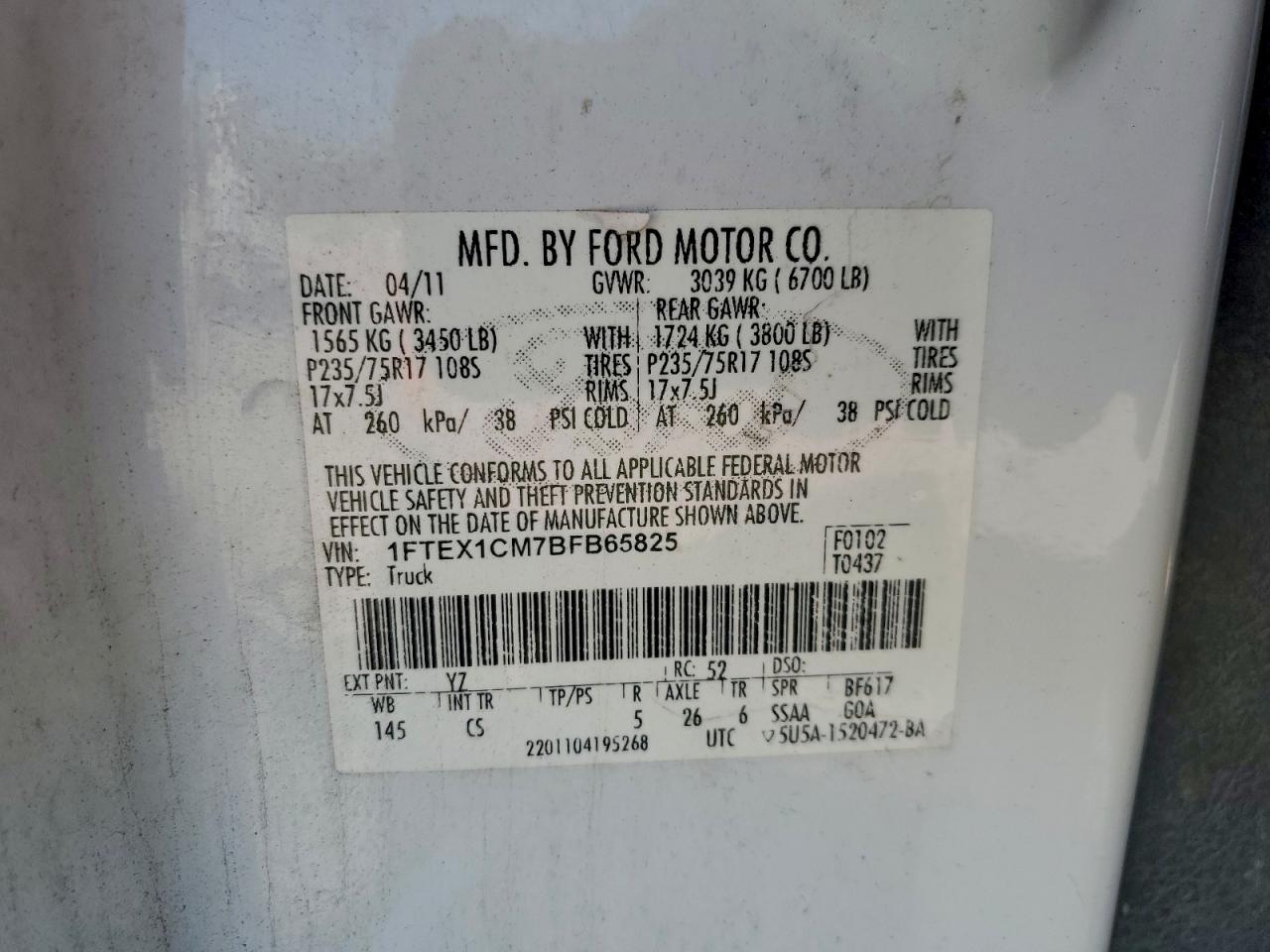 2011 FORD F150 SUPER CAB photo 23