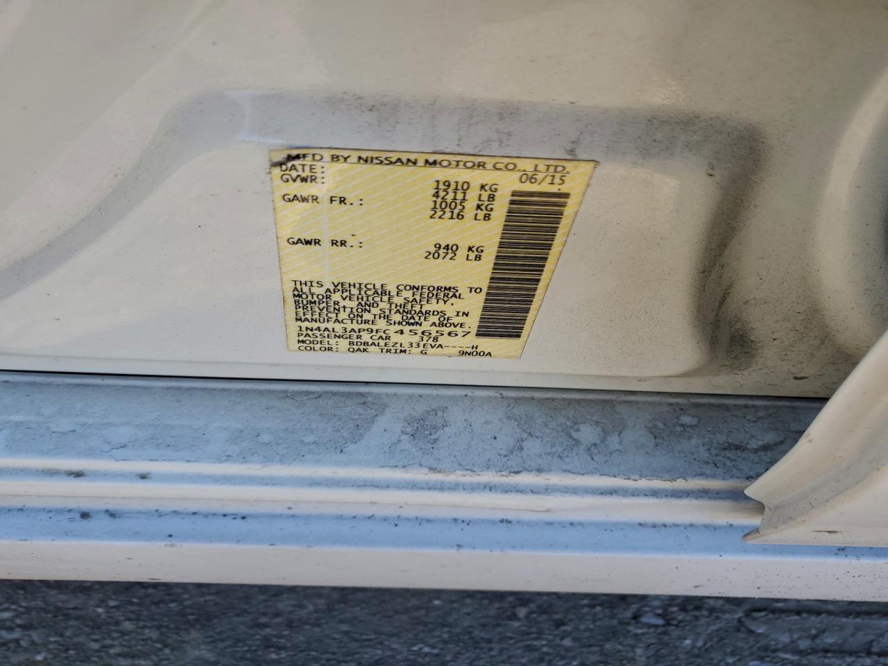 2015 NISSAN ALTIMA 2.5 photo 23