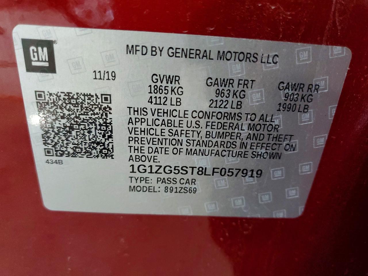 2020 CHEVROLET MALIBU RS photo 23