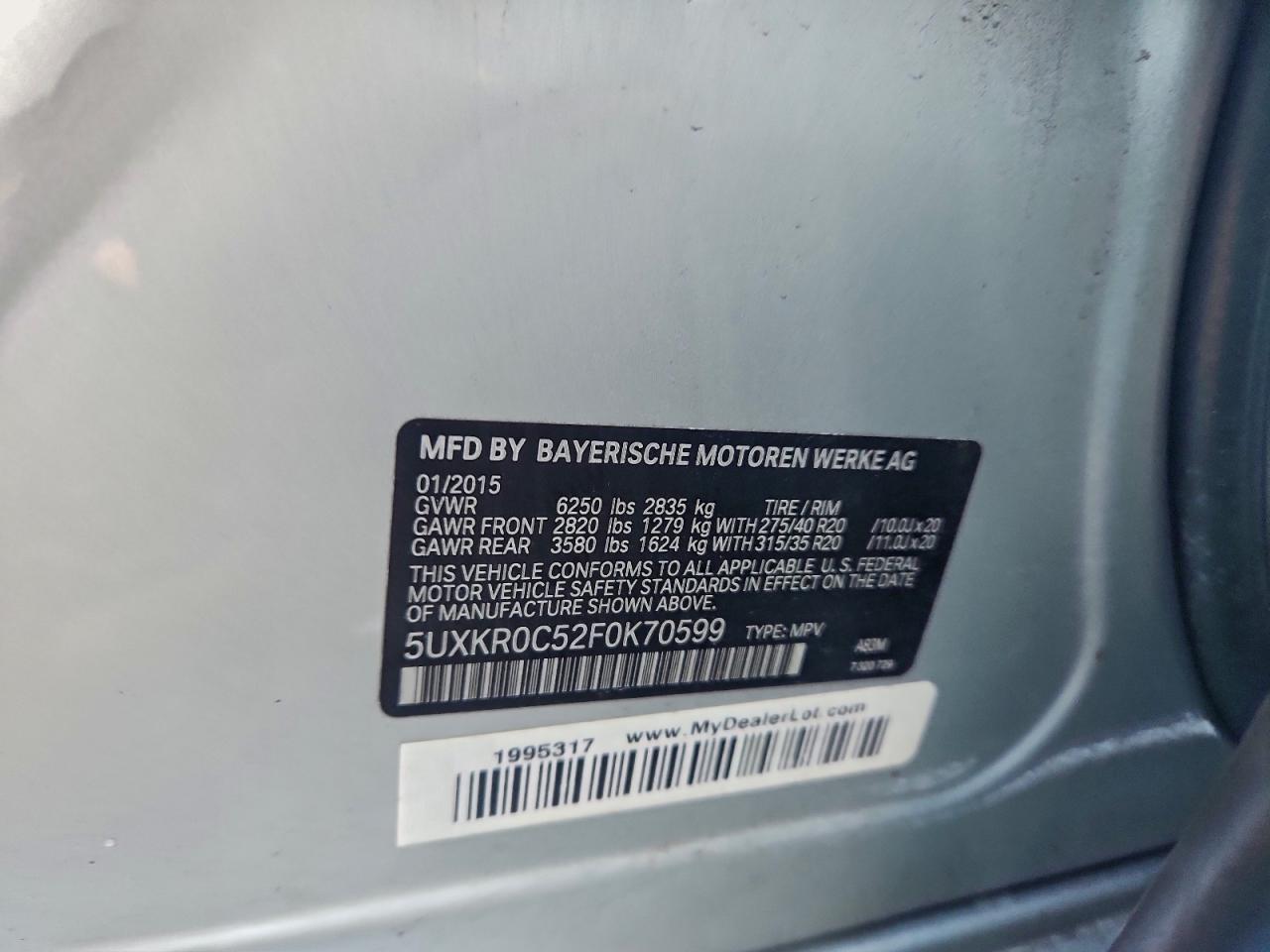 2015 BMW X5 XDRIVE35I photo 25