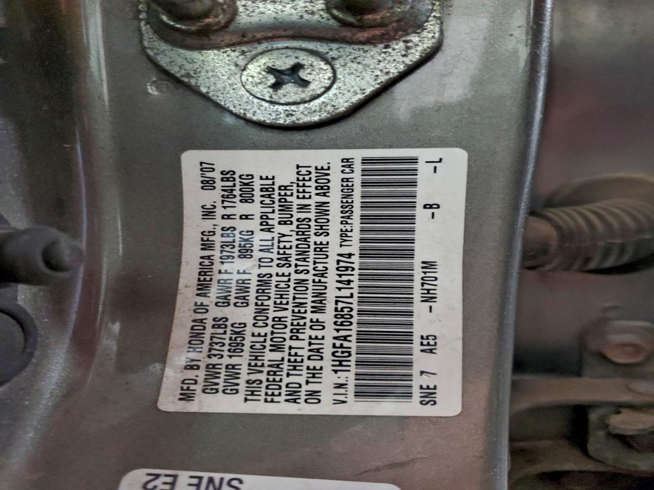 2007 HONDA CIVIC EX photo 23