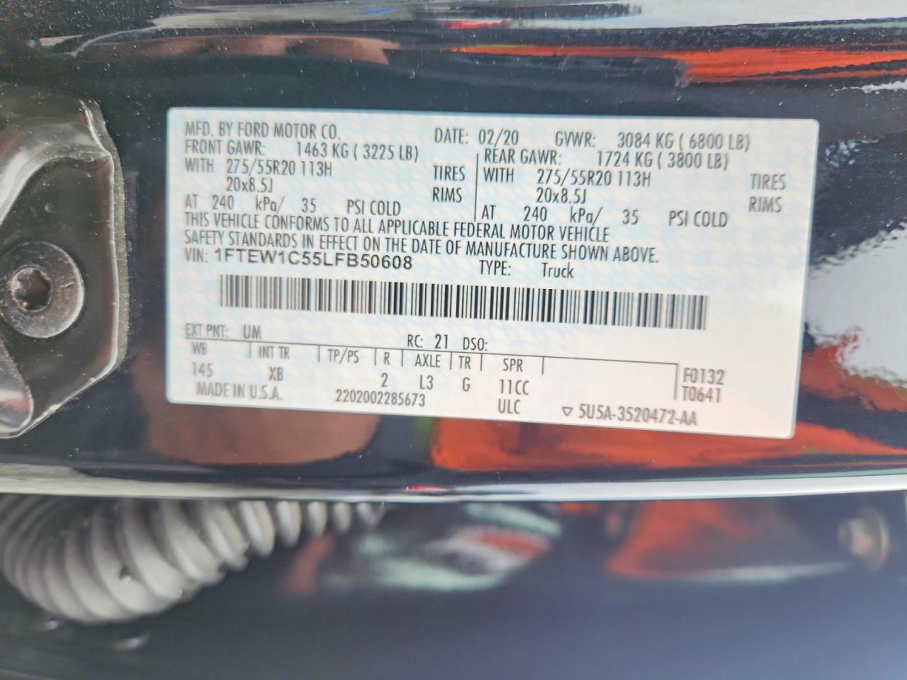 2020 FORD F150 SUPERCREW photo 12