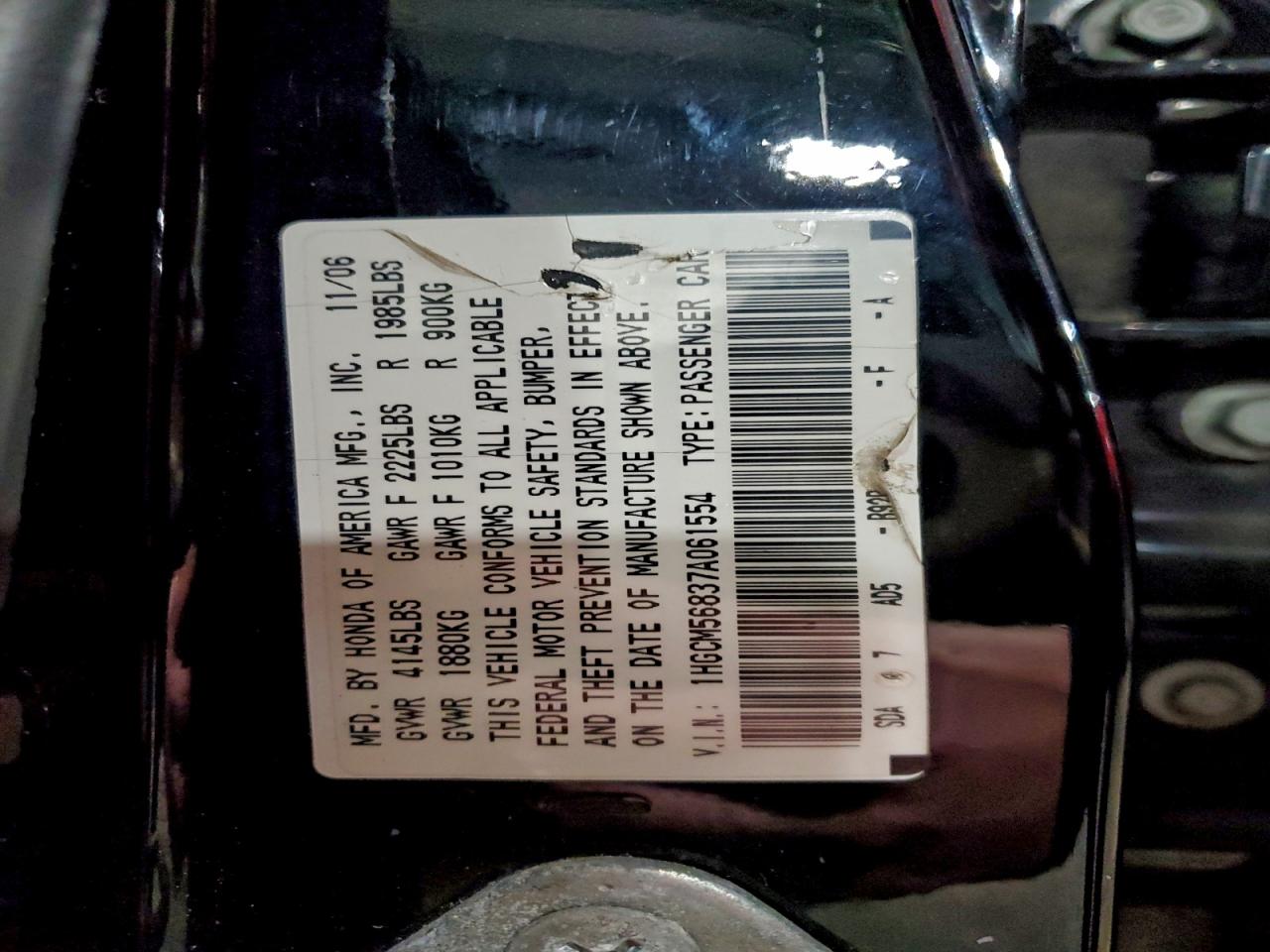 2007 HONDA ACCORD EX photo 23