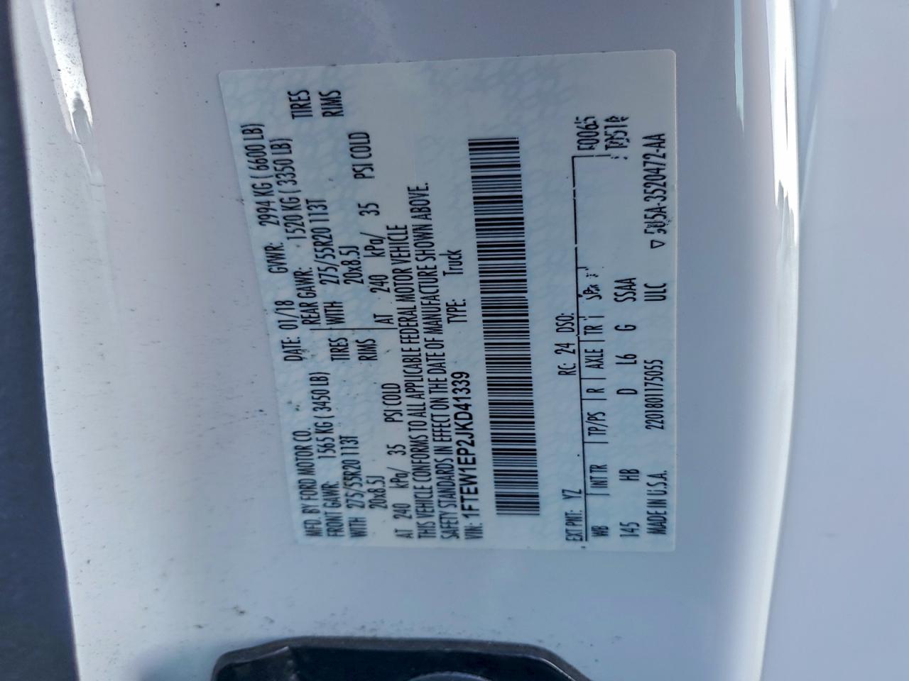 2018 FORD F150 SUPERCREW photo 23