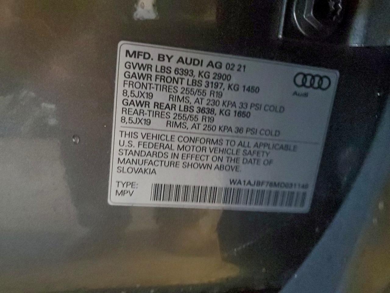 2021 AUDI Q7 PREMIUM photo 13