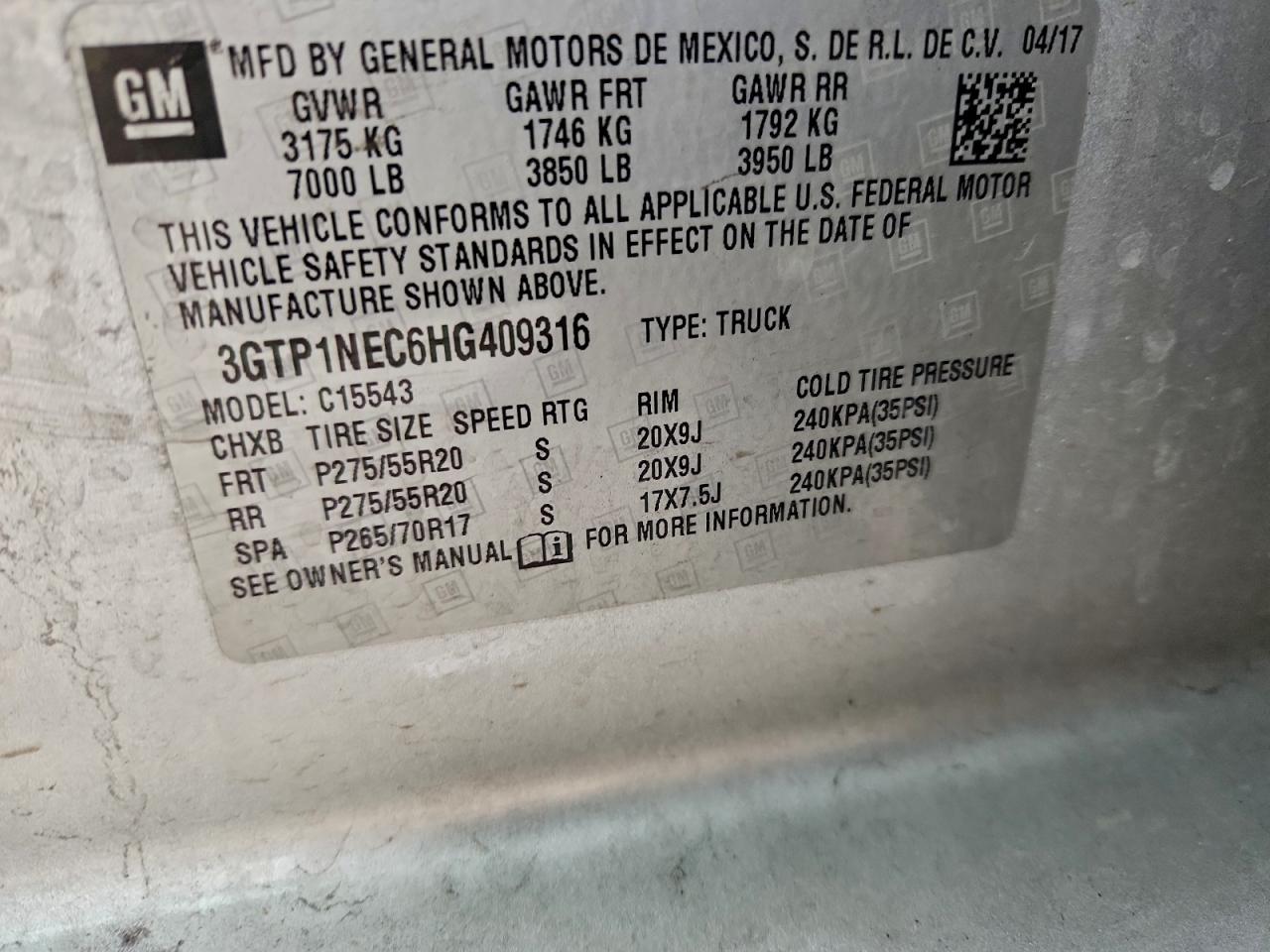 2017 GMC SIERRA C1500 SLT photo 45