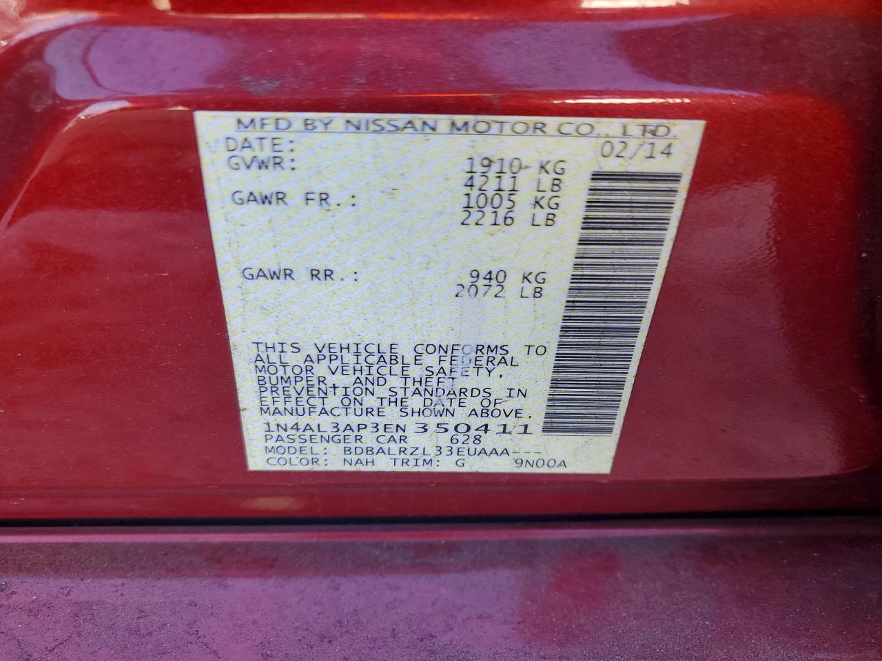 2014 NISSAN ALTIMA 2.5 photo 34