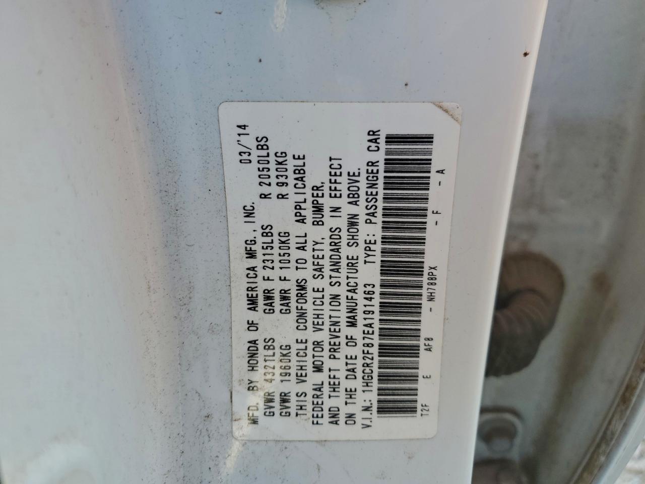 2014 HONDA ACCORD EXL photo 23