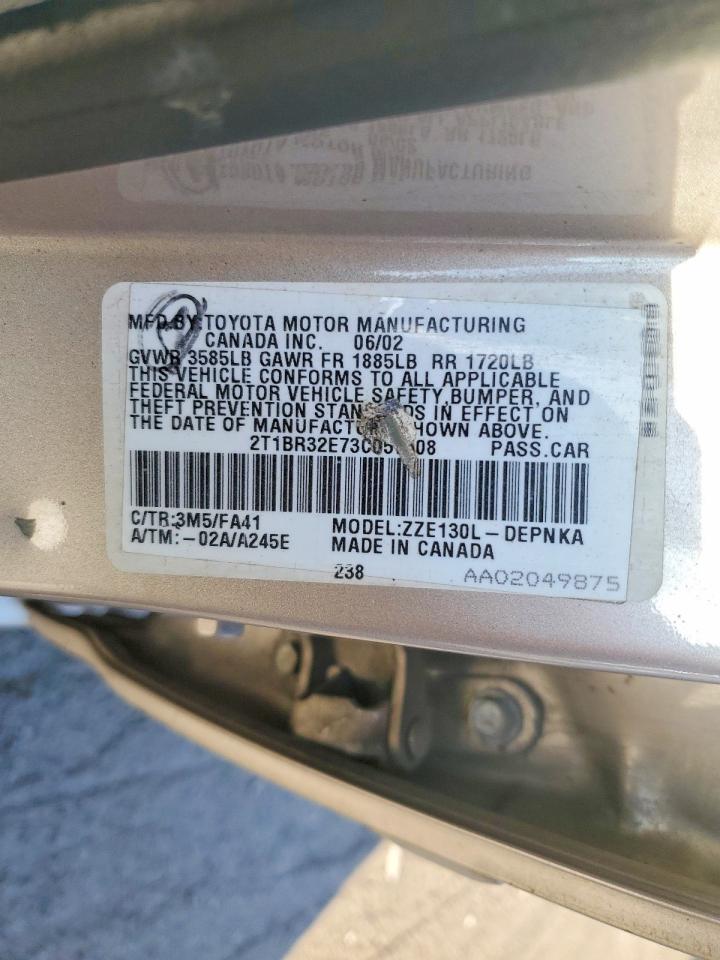 2003 TOYOTA COROLLA CE photo 12