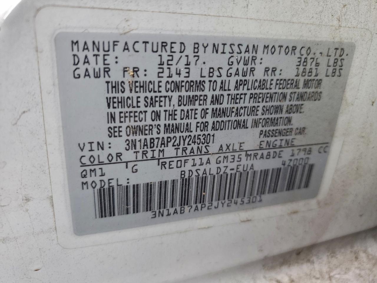 2018 NISSAN SENTRA S photo 23