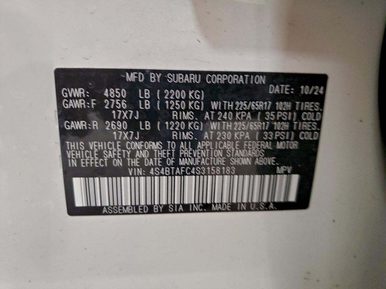 2025 SUBARU OUTBACK PREMIUM photo 37