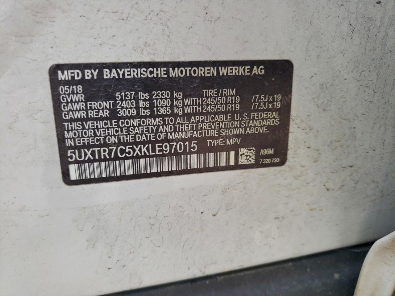 2019 BMW X3 SDRIVE30I photo 37