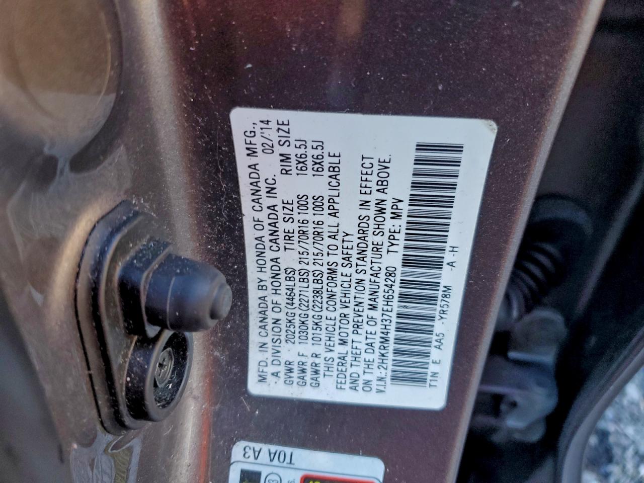 2014 HONDA CR-V LX photo 40