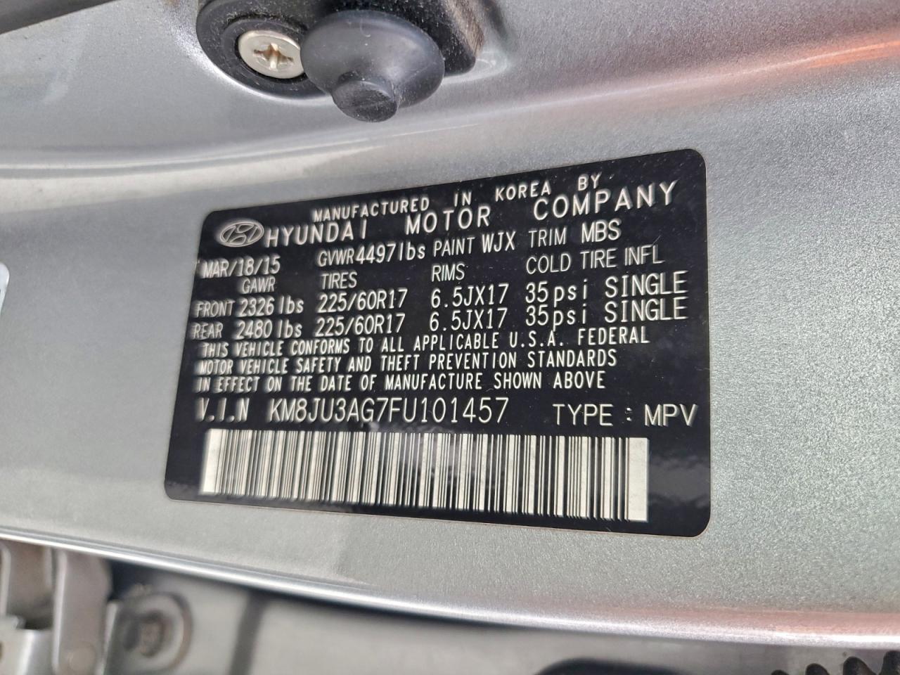 2015 HYUNDAI TUCSON LIMITED photo 13