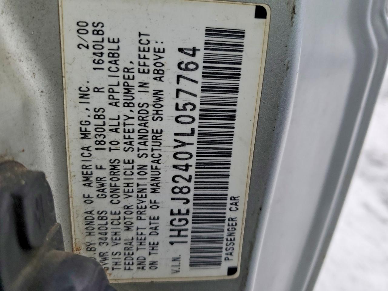 2000 HONDA CIVIC EX photo 13