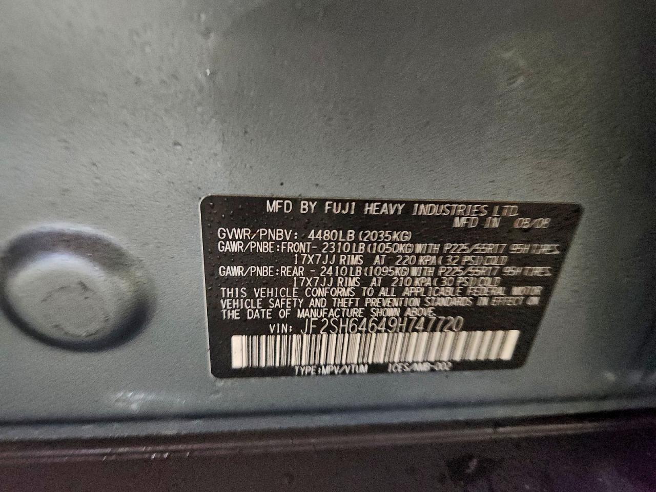 2009 SUBARU FORESTER photo 13