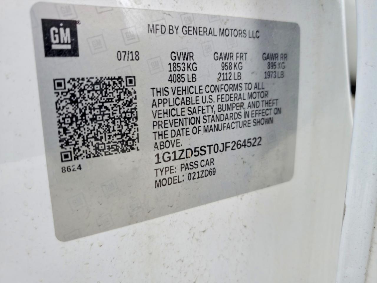 2018 CHEVROLET MALIBU LT photo 23
