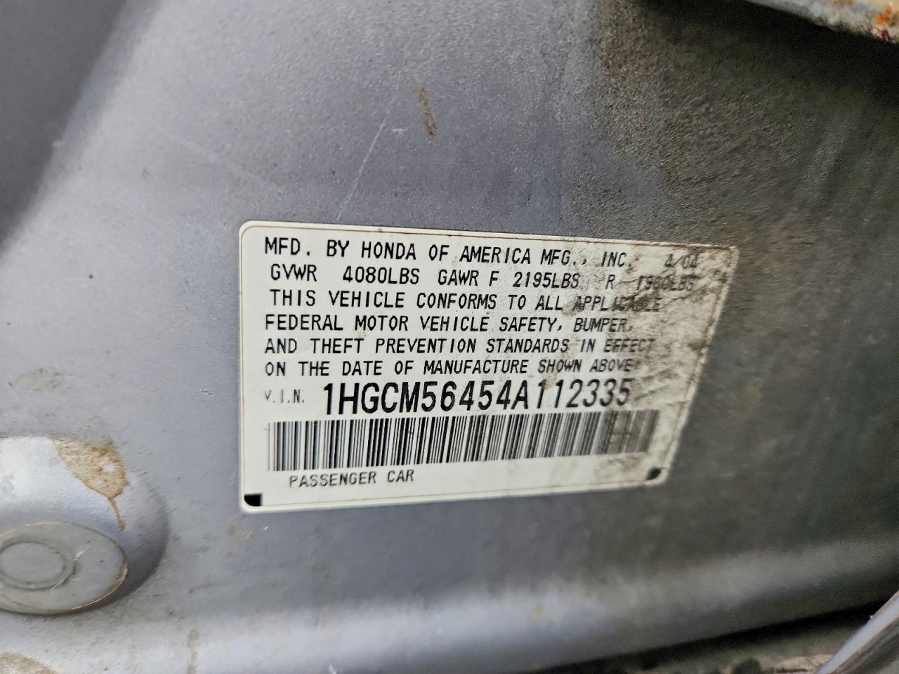 2004 HONDA ACCORD LX photo 12