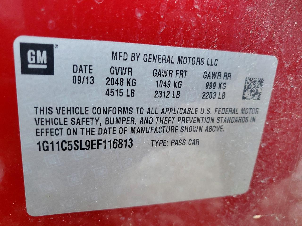2014 CHEVROLET MALIBU 1LT photo 23