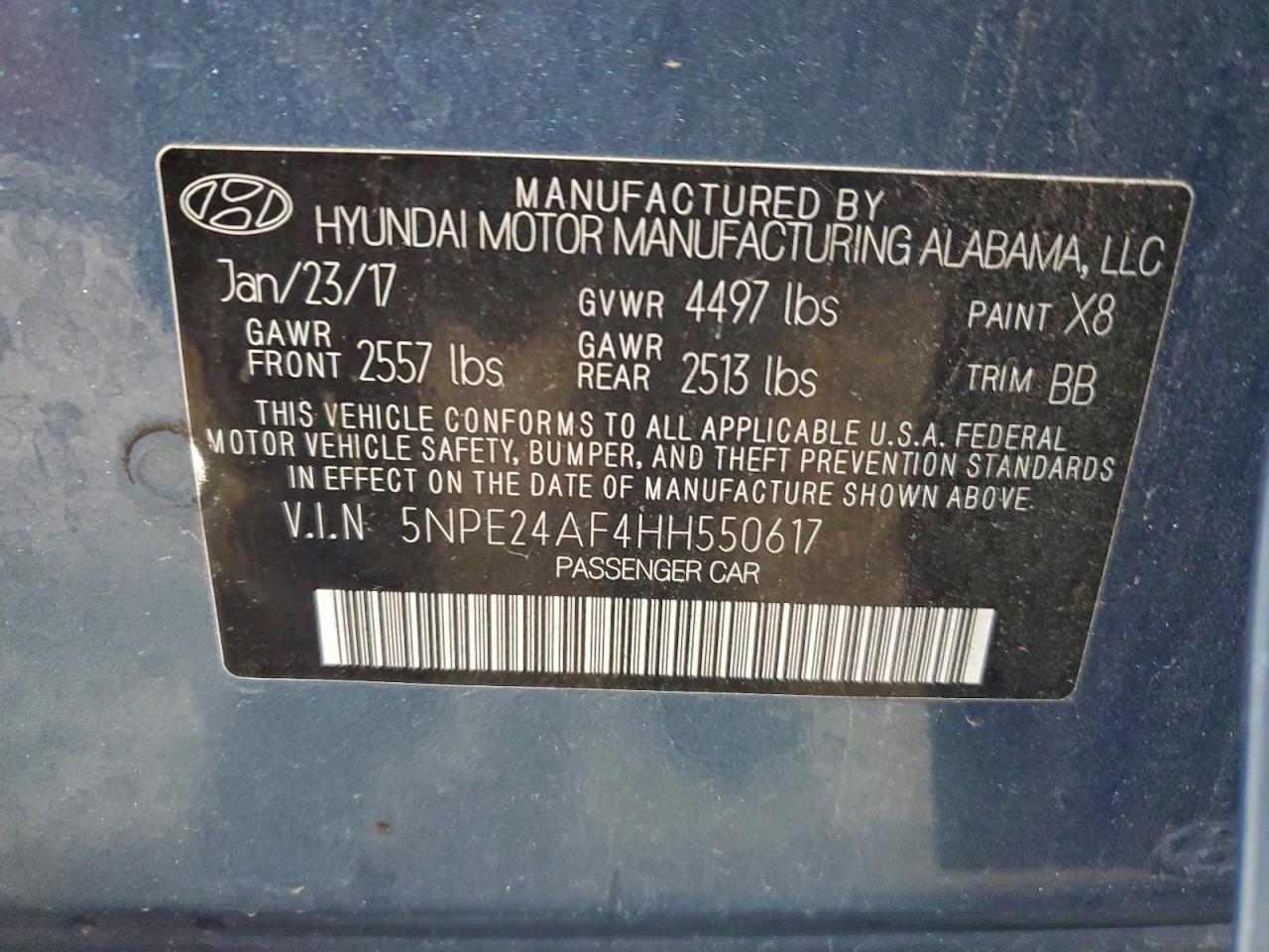 2017 HYUNDAI SONATA SE photo 12