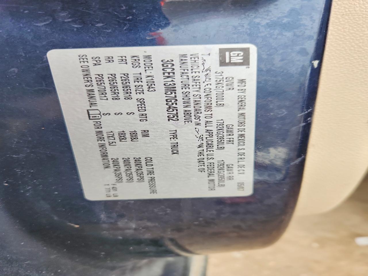 2007 CHEVROLET SILVERADO K1500 CREW CAB photo 23
