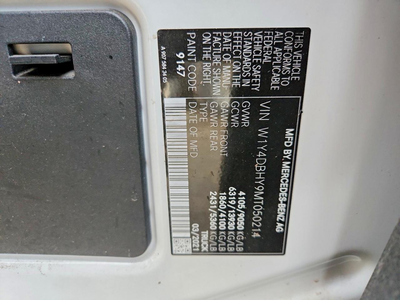 2021 MERCEDES-BENZ SPRINTER 2500 photo 13