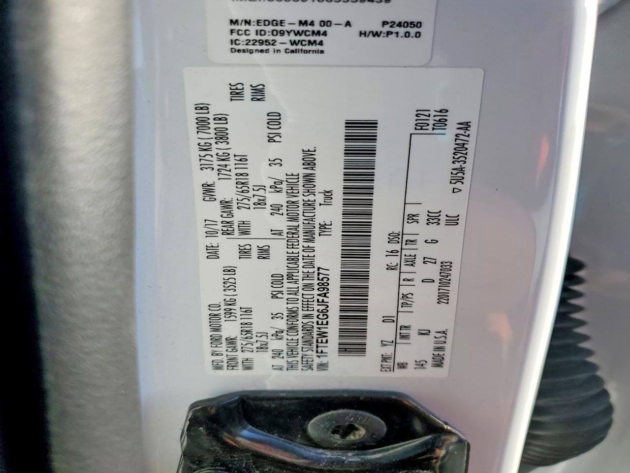 2018 FORD F150 SUPERCREW photo 12