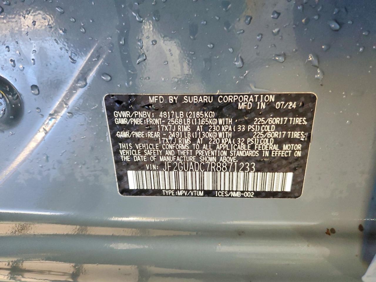 2024 SUBARU CROSSTREK PREMIUM photo 12