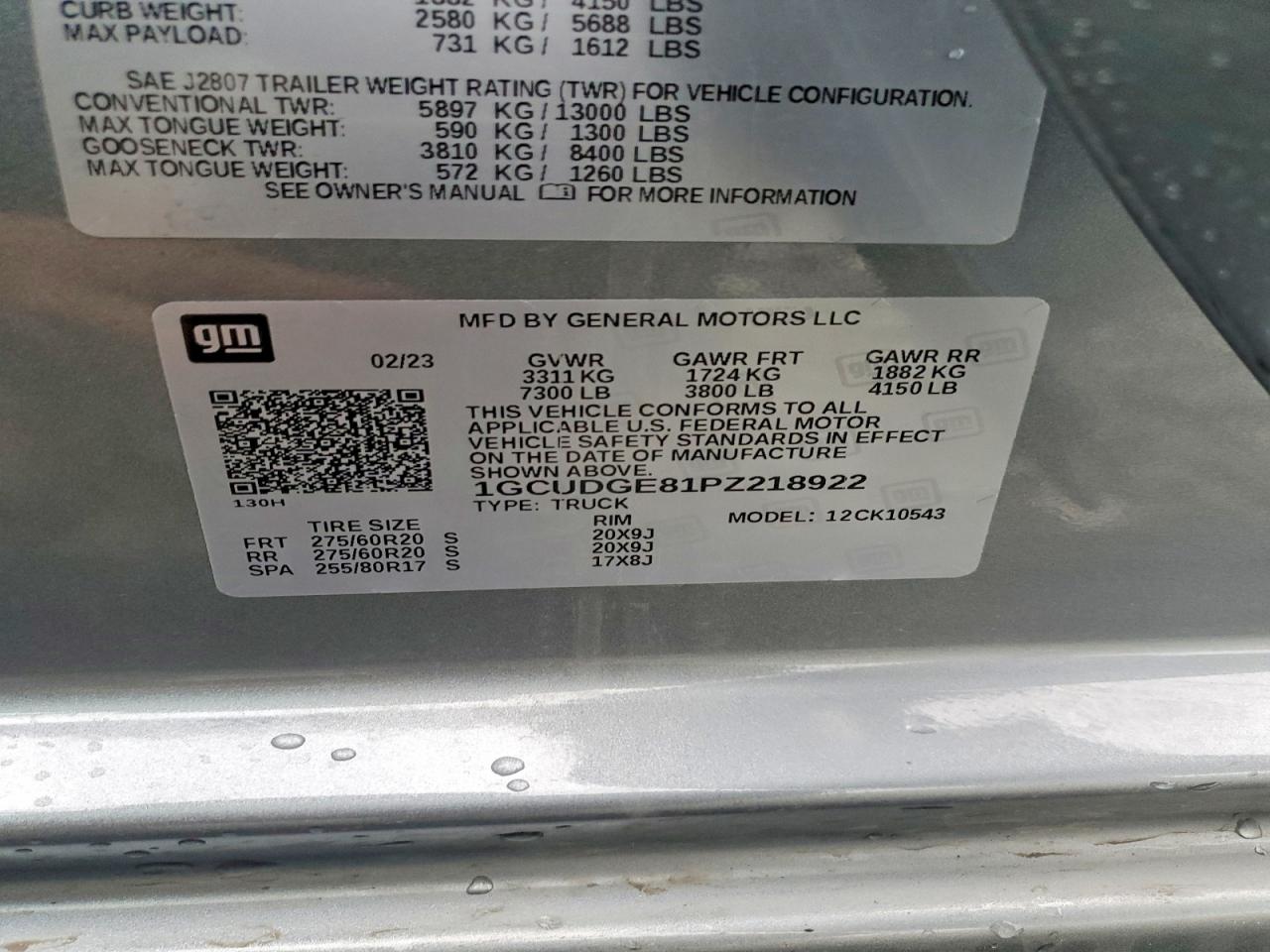 2023 CHEVROLET SILVERADO K1500 LTZ photo 13