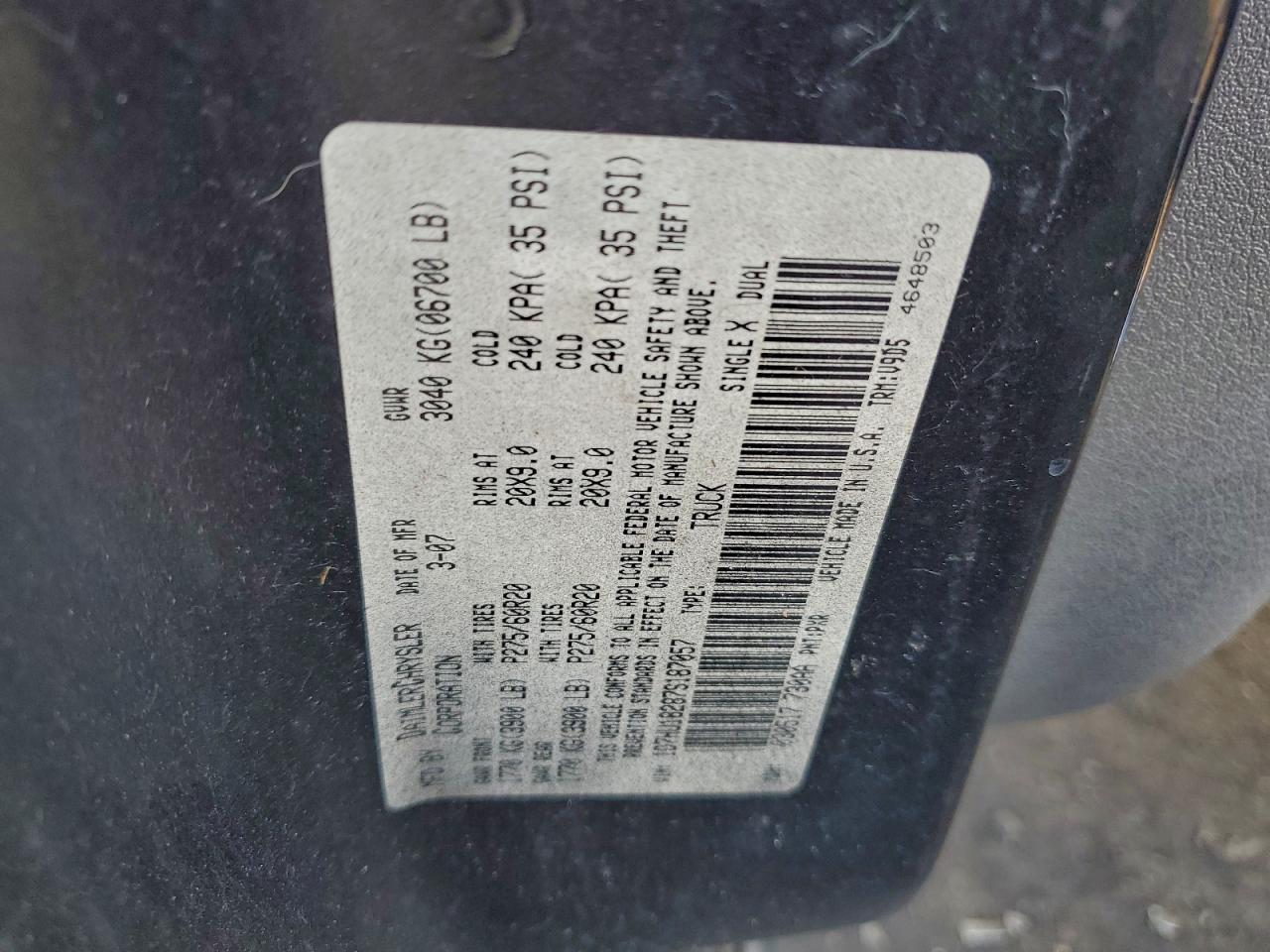 2007 DODGE RAM 1500 ST photo 12