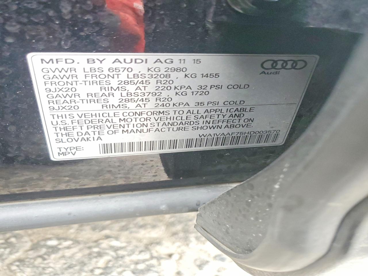 2017 AUDI Q7 PRESTIGE photo 13
